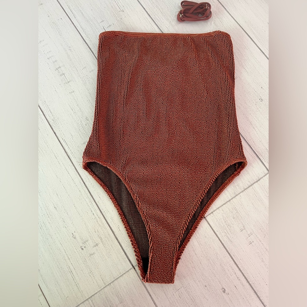 New Beach Riot Crinkle One-Piece Swimsuit NWOT Sparkly Size S